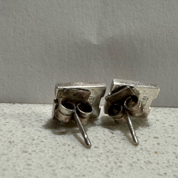 GUCCI G Logo Silver Earrings piercing SV925 Authentic Women's - Picture 4 of 7